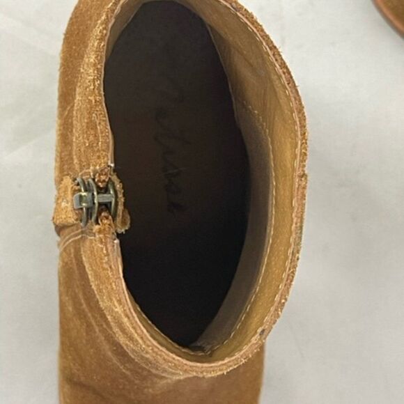 Matisse Women's Metric Faun Brown Suede Booties Color Block High Heel Zip Sz 7 M - Picture 7 of 8